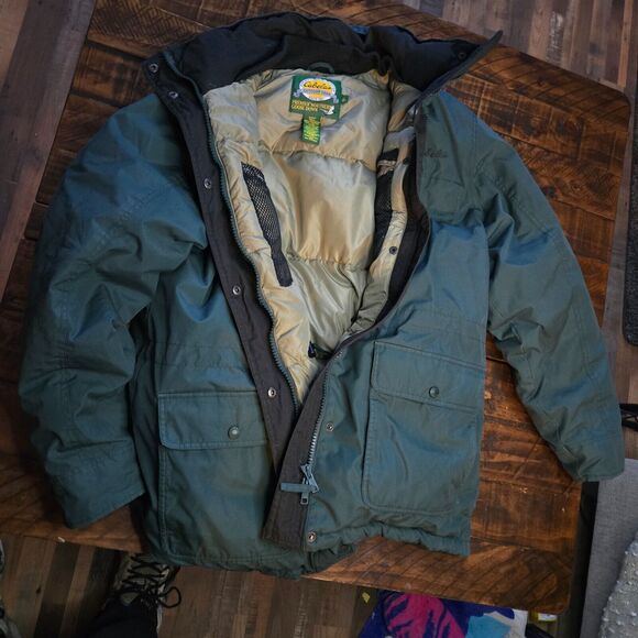 Cabela's Premier Northern Goose Down Parka Coat Jacket Mens Size Large Green C2 - Picture 2 of 15